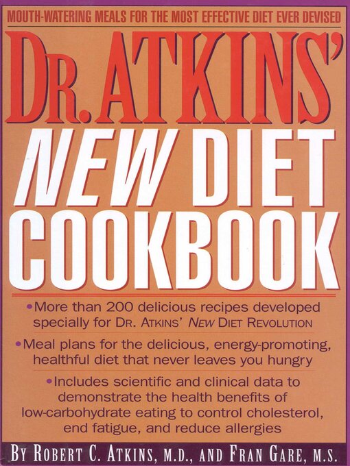 Title details for Dr. Atkins' New Diet Cookbook by Robert C. Atkins - Available